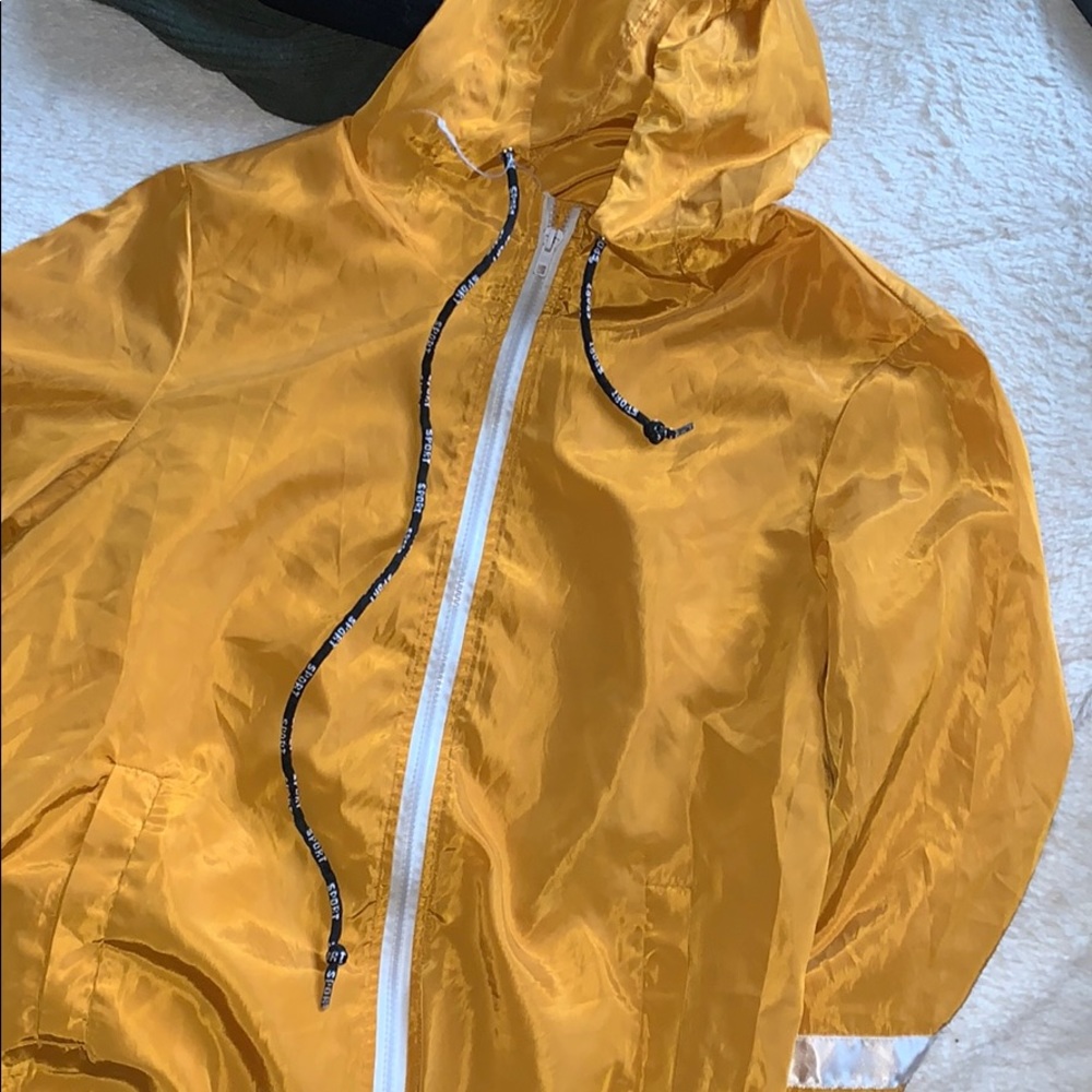 yellow windbreaker